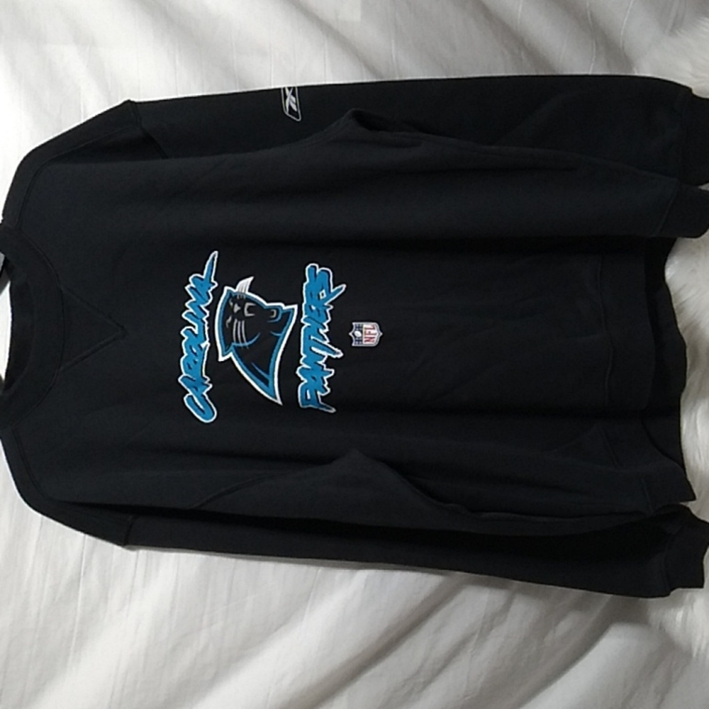 (D-11) Reebok Carolina Panthers Vtg Sweater Sz.L Like New Made In Swaziland